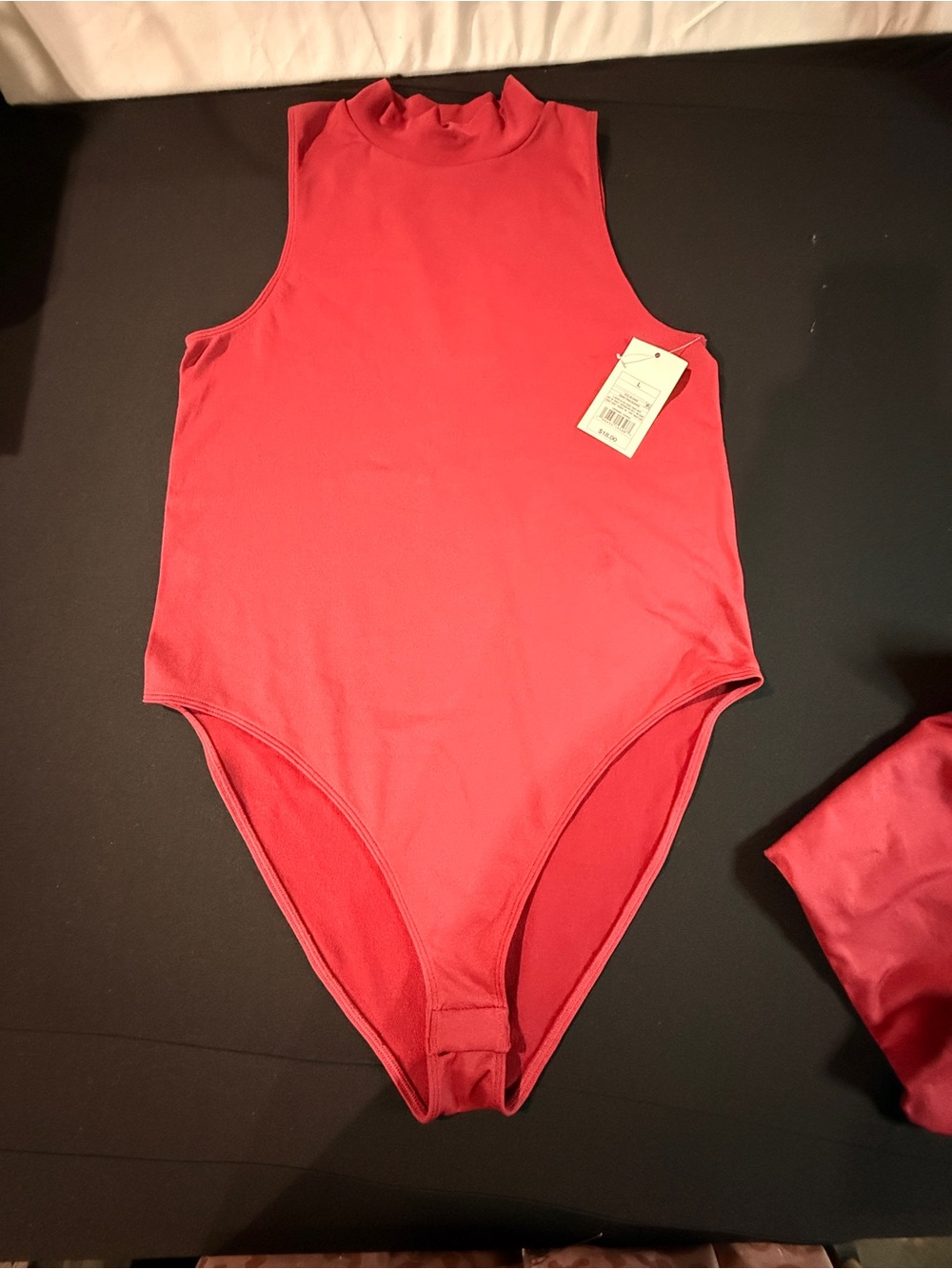 Women High-Neck One-Piece TopSleeveless in Coral Red
